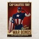 Постер Капитан Америка, Captain America Salutes You, супергеройский постер, A2 60×43 см (id0239) - изображение 1