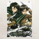 Постер Атака на титанів, Леві та Ерен, Attack on Titans, аніме, A3 42×30 см (id0255) - зображення 1
