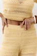 Женская желтая футболка поло из вязаного трикотажа Santorini Knit Polo LiLove 445 M - изображение 4