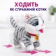 Інтерактивний котик на повідці BL333-1 ходить облизує записує голос сенсорний 27 см - зображення 2