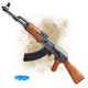 Гелевый Автомат Калашникова AK-47 CYMA BB Гель Бластер на Орбизах Base Premium 2 Режима с Функцией BlowBack + Складной Приклад + 5000 Орбизов - изображение 1