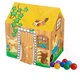 Детский игровой домик Bestway 52007-1 желтый из винила палатка с навесом 102х76х114 см с шариками 10 шт (9-163-52007-1 BW) - изображение 1