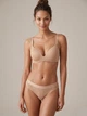 Комплект жіночої білизни (бюстгальтер та трусики-хіпстери) Victoria's Secret 34B/S Бежевий + Подарунковий пакет 26873500 - изображение 2