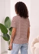 Женская футболка oversize в полоску Innoe 300054-2, р. 50-54 Розовый - изображение 2