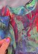Повседневная женская блуза из шифона принт Tie-Dye акварельные разводы Innoe 55008-25, р. 44-46 Синий - зображення 5
