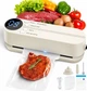 Портативный вакуумный упаковщик для продуктов Vacuum Sealer 818 10Вт вакууматор ручной бытовой бежевый - изображение 1