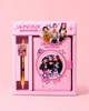 Подарочный набор K-pop Huntrix розовый: блокнот с разноцветными страницами и ручка - изображение 1