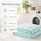 Ковдра літня IDEIA TROPICAL 200х220 см штучний пух легка, гіпоалергенна, євро М`ята 000044356 - зображення 7
