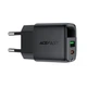 Мережевий зарядний пристрій Acefast A116 GaN PD35W Type-C+USB-A з LED-дисплеєм Black - зображення 4