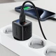 Мережевий зарядний пристрій Acefast A116 GaN PD35W Type-C+USB-A з LED-дисплеєм Black - зображення 6