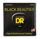 Струны для акустической гитары DR Strings Black Beauties Acoustic - Light (12-54) - изображение 1