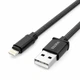 Кабель Voltex Flat Easy V27 Lightning – USB 2A Black - зображення 1