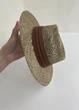 Канотьє з рогозу з коричневою стрічкою - изображение 3