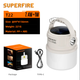 Фонарь кемпинговый многофункциональный SOLAR T22 SuperFire 300 Lumen IP44 - изображение 8