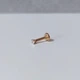 Лабрет из титана (штанга 6 мм, камень 2 мм) MK1312 золотистый - изображение 3