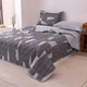 Стеганые двойные покрывала с двумя наволочками от Colorful Home покрывало 200*230 см + 2 наволочки 48*74 см серый с чорным - изображение 1