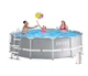 Каркасный бассейн Intex 26716 Prism Frame Pool 366 x 99см с фильтром и лестницей Круглый летний для всей семьи - изображение 5
