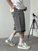 Мужские джинсовые шорты GF Baggy 30 серые - изображение 4