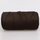 Пряжа Hobby Trend Macrame XL, «Кора дуба» №210, поліефірний шнур для макраме 3 мм, 250 г/130 м, для в'язання сумок, кошиків та декору - зображення 3