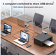 USB 3.0 Switch 4x4 для 4 компьютеров и 4 USB устройств, KVM переключатель 5Gbps с пультом, для принтера, мыши, клавиатуры - изображение 7