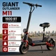 Электросамокат Giant Outlander M11 1600Вт 52V 26Ah с сиденьем скорость до 75 км в час двойная амортизация с большими колёсами 11 дюймов запас хода до 60 км электрические самокаты электро быстрые с седлом выдерживает большую нагрузку до 160 кг - изображение 1