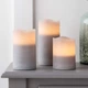 Набор из 3 серых свечей Lights4fun - изображение 3