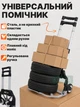 Хозяйственная складная тележка на колесиках до 80 кг портативная алюминиевая с мягким ходом телескопическая, черная - изображение 7
