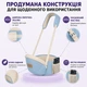 Эргономичный хипсит-переноска с плечевым ремнем AINOMI (от 3 до 36 мес, до 15 кг) голубой - изображение 3