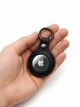 Кожаный чехол для Apple AirTag с кольцом для ключей, натуральная кожа, черный - изображение 2