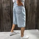 Чоловічі джинсові шорти блакитні EVISU 27(Р) (1050-4) - зображення 4