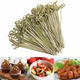 Шпажки бамбуковые Узелок 9 см 4HoReCa – декоративные шпажки для канапе, закусок, фуршета и сервировки 100 шт - изображение 1