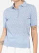 Поло жіноче блакитне 100% бавовна Arber Polo Knit WD SS WTR-204 XL блакитний (W09.25.23.624) - изображение 5