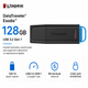 Флеш-накопичувач Kingston DataTraveler Exodia G2 128 GB Type-A 3.2 Black/Blue (DTXG2/128GB) - зображення 2