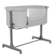 Дитяче ліжечко CARRELLO Luna CRL-16505 приставне ліжечко 2в1 для спільного сну, від народження до 9 кг, регулювання висоти 6 положень, регулювання кута нахилу, бічна стінка на блискавці, 4 колеса з гальмом, матрацик у комплекті Carbon Grey - зображення 2