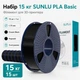 Набір - 15кг PLA-пластик Філамент Sunlu PLA Basic Classic Black для 3D-принтера - 1Кг, 1.75mm Чорний з Котушкою - 15 шт - зображення 1