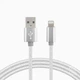 Кабель Ewell USB - Lightning, 2A, 1.0 м, в оплетке, белый (EW854) - изображение 2