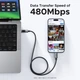 Дата кабель USB-C to USB-C 2.0m PD 100W L509 black Ugreen (35512) - зображення 7