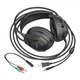 Наушники игровые проводные 3.5 мм BOROFONE BO105 Thunder с микрофоном полноразмерные Черные - изображение 1