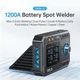 Портативный точечный сварочный аппарат FNIRSI SWM-20 1200A для аккумуляторов 18650, двойной импульс, TFT-дисплей, аккумулятор 5000 мАч, черный - изображение 4