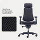 Крісло офісне LiberNovo Omni Midnight Black 48 см (CP-GW-0000015-00-01) - зображення 13