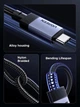 Кабель зарядний UGREEN USB C to USB C 240W 40Gbps USB C Cable USB4.0 GEN3 8K 60Hz PD 3.1 1 м Grey (L705) - зображення 5