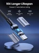 Кабель зарядный UGREEN USB C to USB C 100W PD Type C Fast Charger Cord комплект 2 шт 1 м Grey (US316) - изображение 6