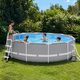 Каркасный бассейн Intex 26718 Бассейн 366х122 см Каркасные бассейны Серый 10685 л Бассейн каркасный интекс с фильтр-насосом и лестницей для дачи - изображение 4