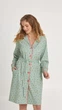 Халат женский на пуговицах Ellen Green Meadow Lgk 216/00/02 2XL зеленый - изображение 1