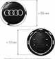 Комплект автомобильных колпаков (заглушек) на литые диски Audi 4B0601170A 69/52 мм 2 шт Black - изображение 2