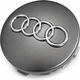 Комплект автомобильных колпаков (заглушек) на литые диски Audi 4B0601170 60/60 мм 2 шт Grey (4B0601170-Grey) - изображение 3
