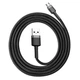 Кабель Baseus Cafule Micro USB 1.5A (1m) Gray/Black - зображення 3