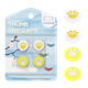 Набор из 4 накладок на стики для Nintendo Switch 2 Yellow/White - изображение 1