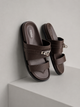 Шлепанцы в стиле Hermes Meideli Женские Коричневый 39 (25 см) Код: d009 coffee - изображение 5