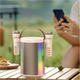 Портативная колонка Earldom ET-A32 с Bluetooth AUX USB для караоке с цветным светом White - изображение 2